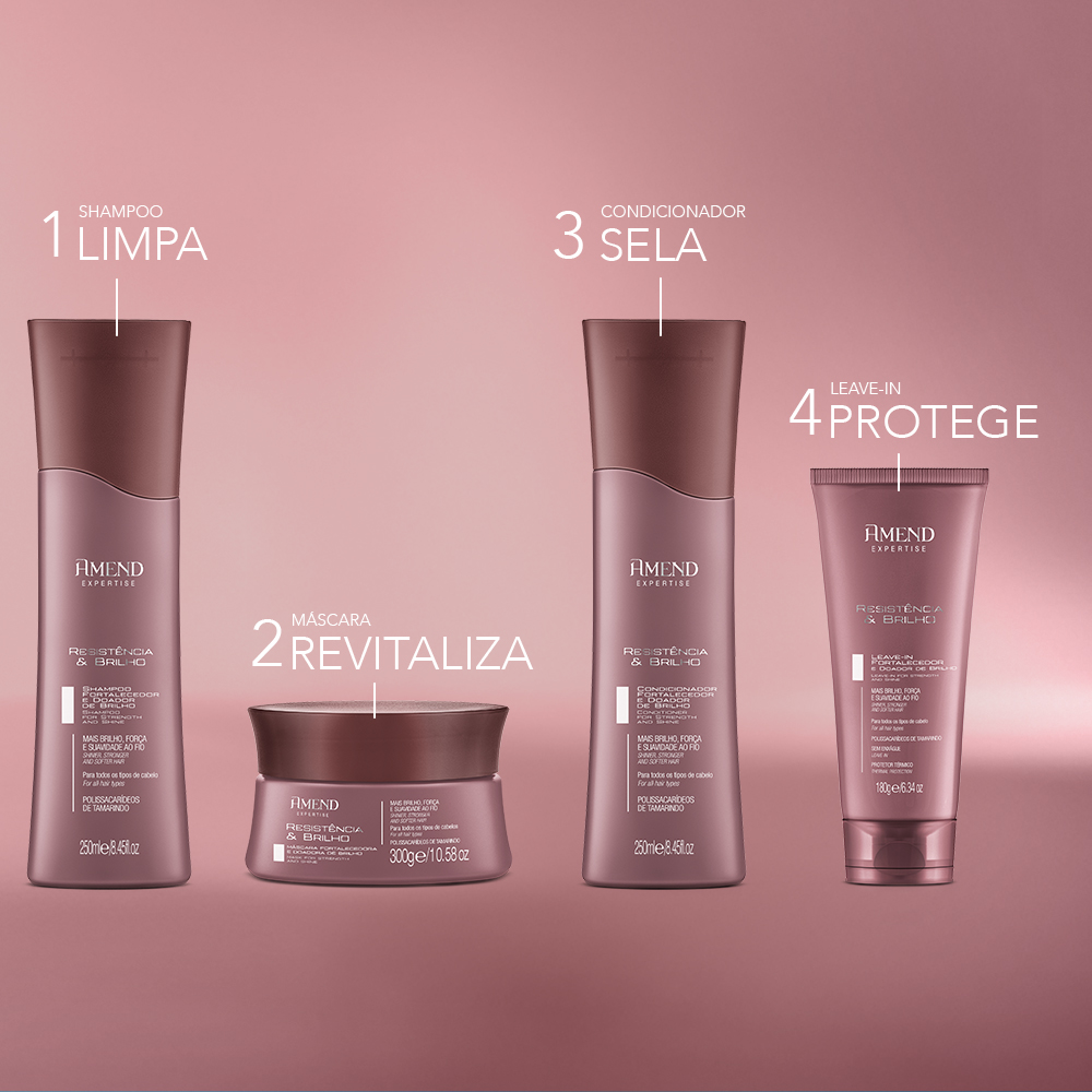 Shampoo Fortalecedor e Doador de Brilho Amend Expertise Resistência & Brilho 250ml image number 5